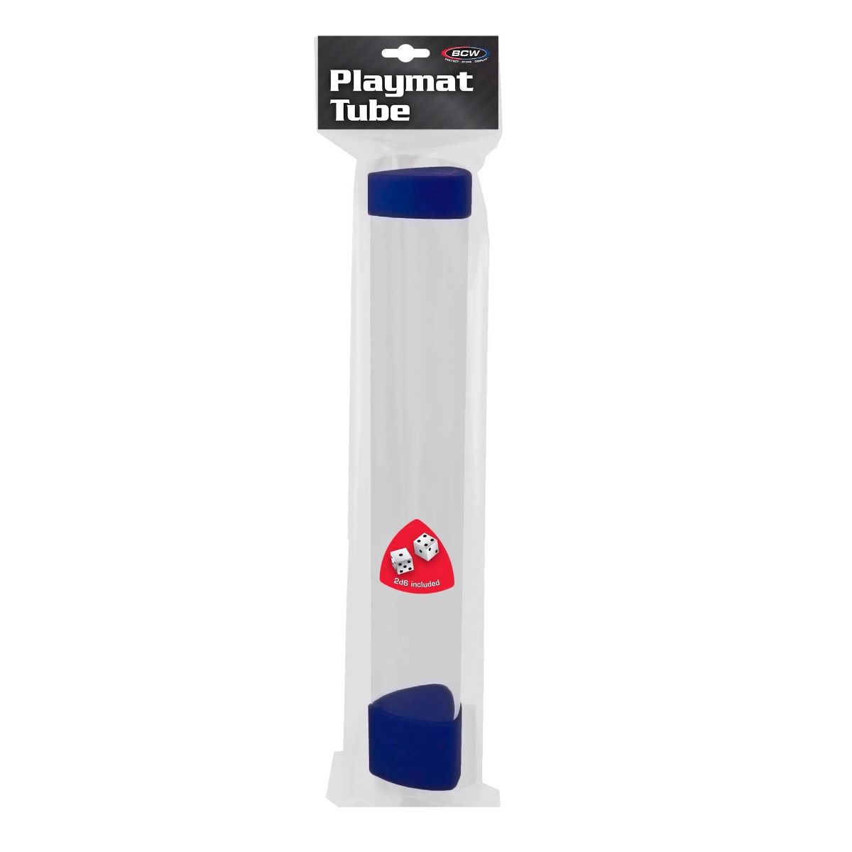 Playmat Tube with Dice Cap Blue