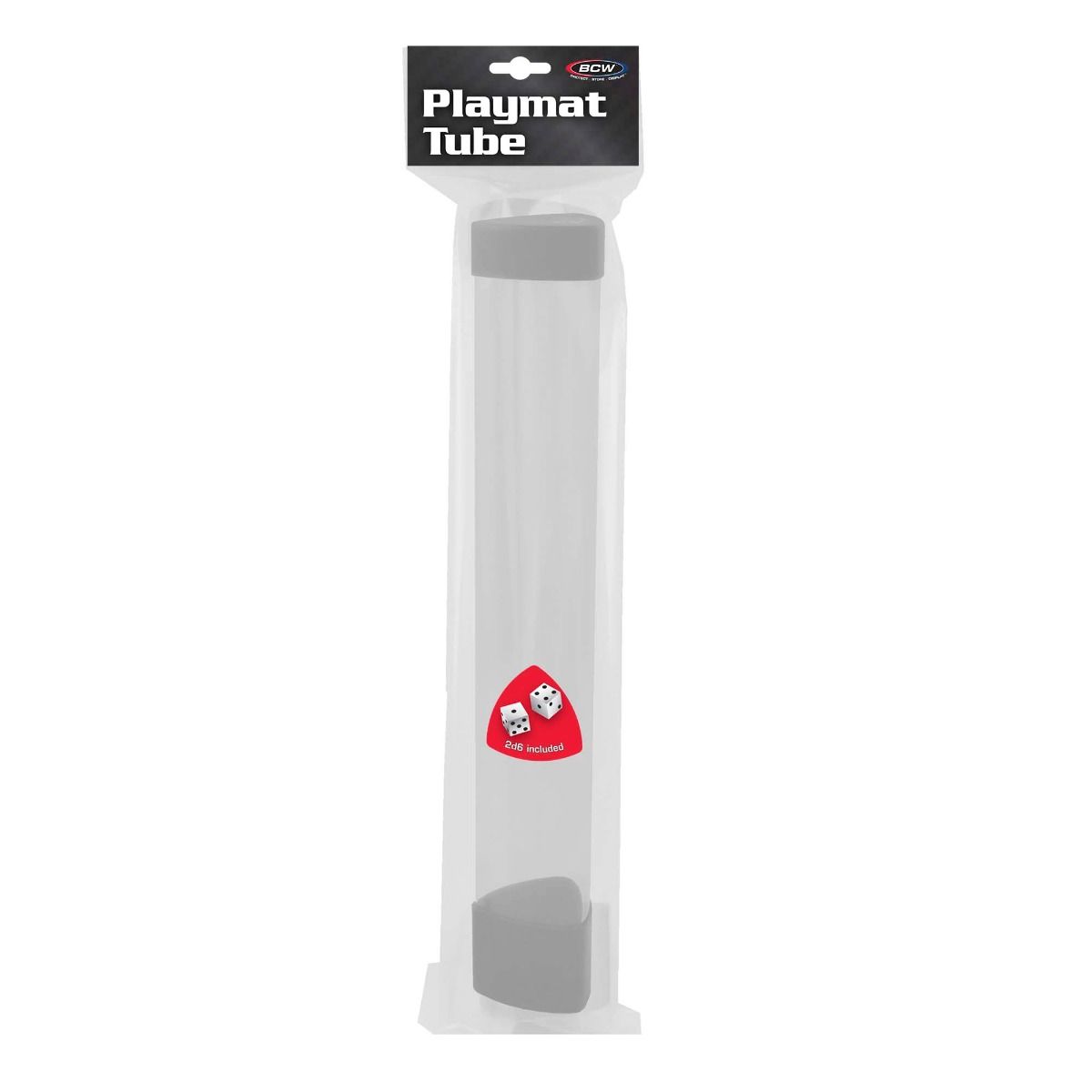 Playmat Tube with Dice Cap White