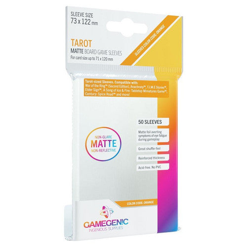 MATTE Orange BG Sleeves (50) 73 x 122 mm