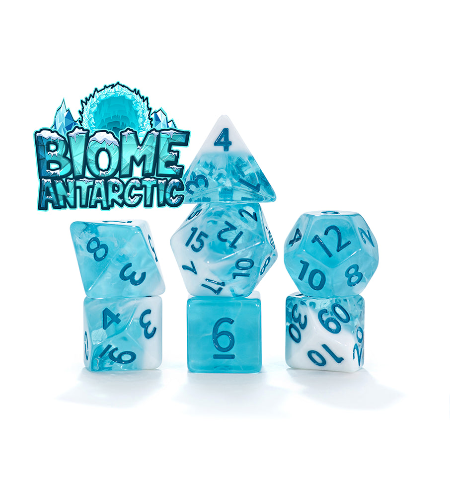 Flowstone Dice - Antarctic Biome 7-Die Set