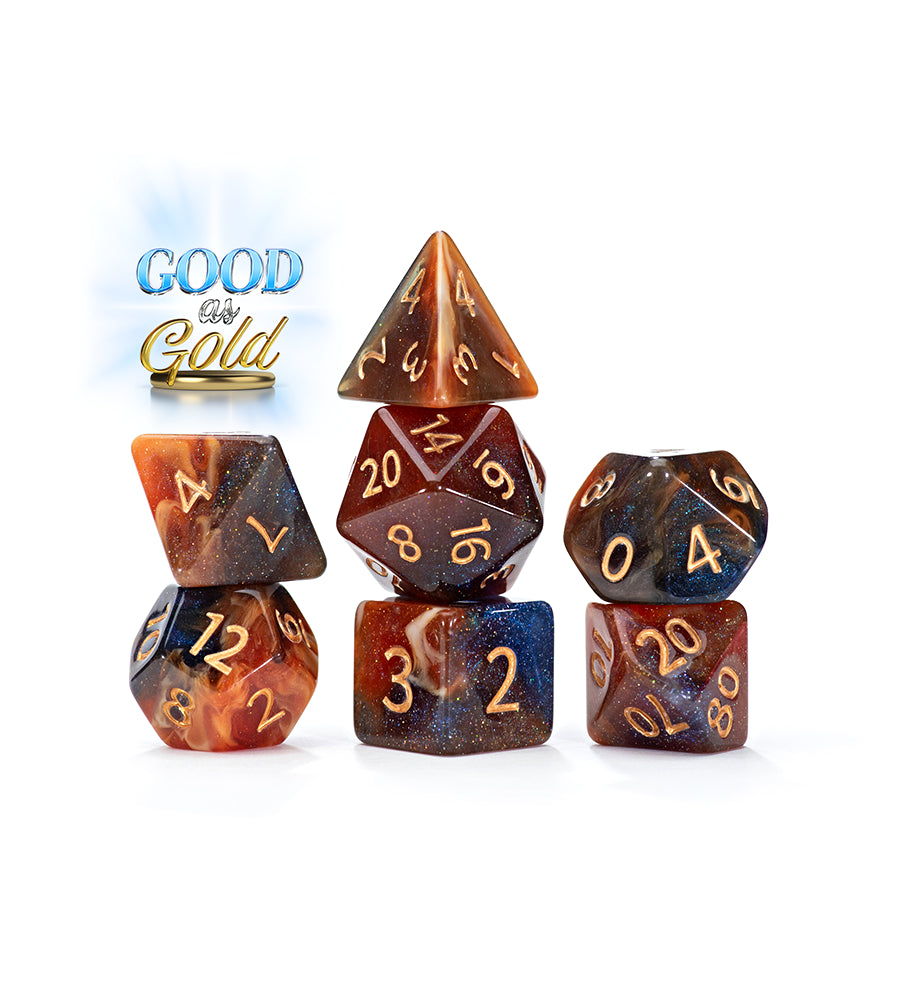 Aether Dice - Good as Gold 7-Die Set
