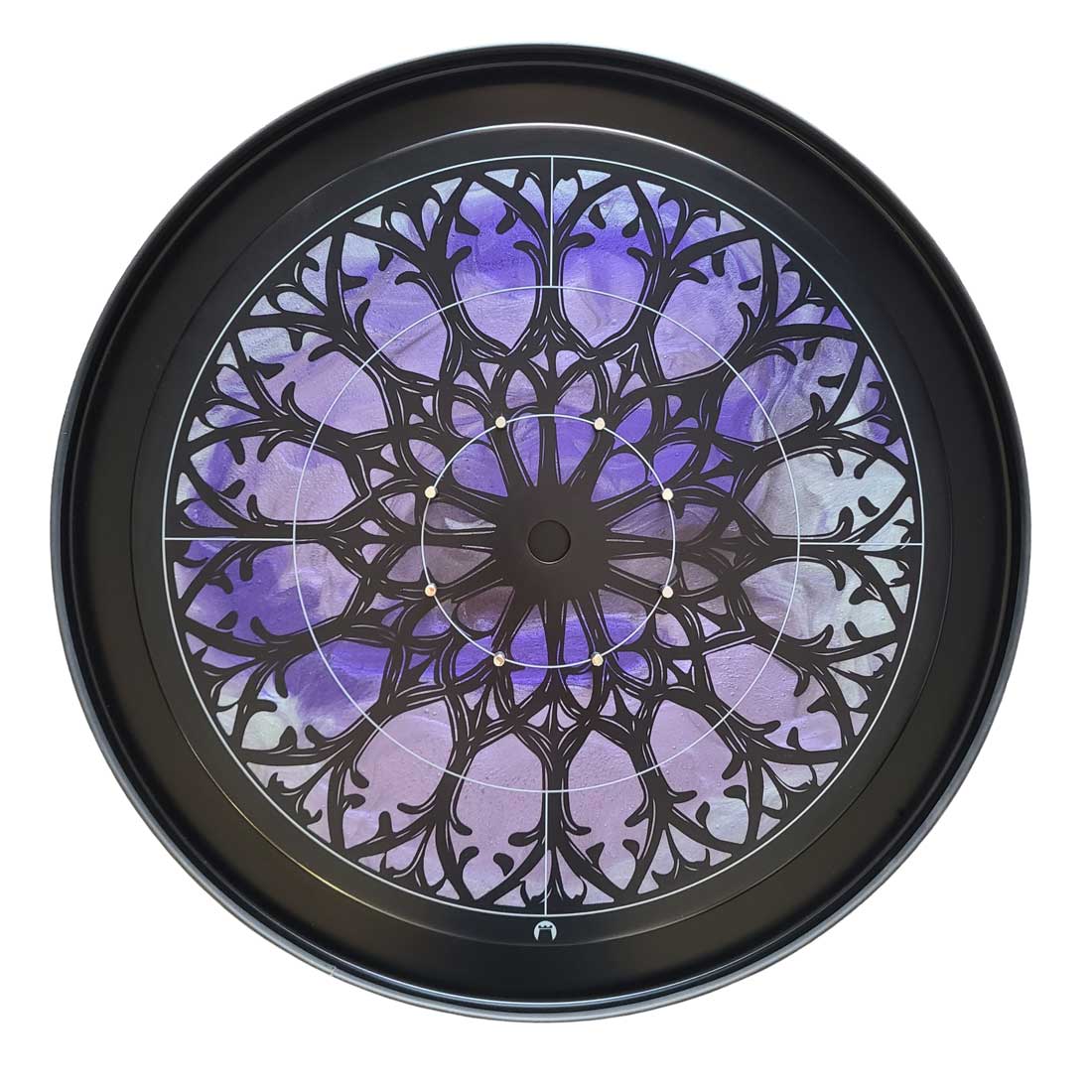 Crokinole Board Gothic Glow Purple