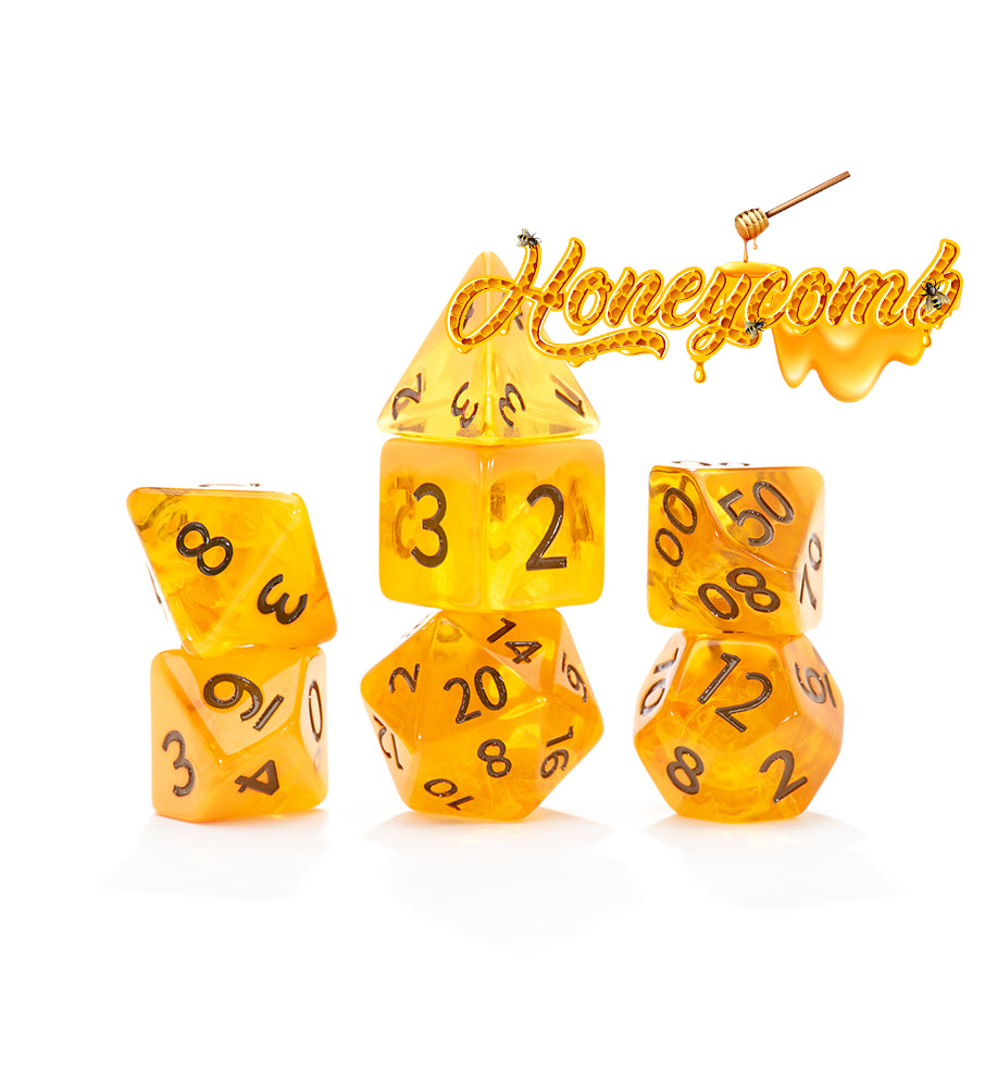 Flowstone Dice - Honeycomb 7-Die Set