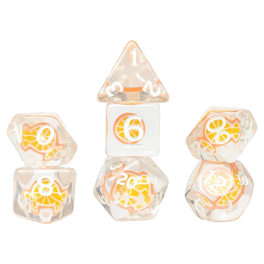 RPG Fruit Slice Dice Set Orange