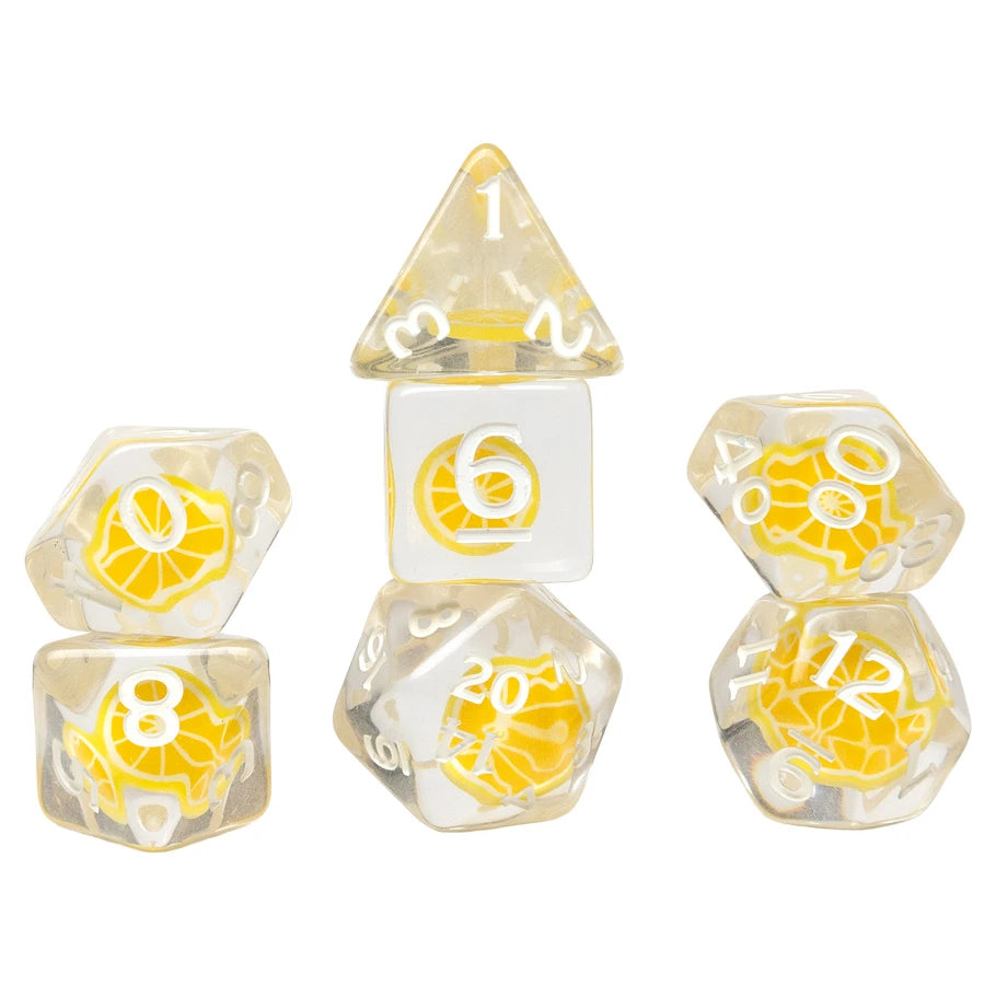 RPG Fruit Slice Dice Set Lemon
