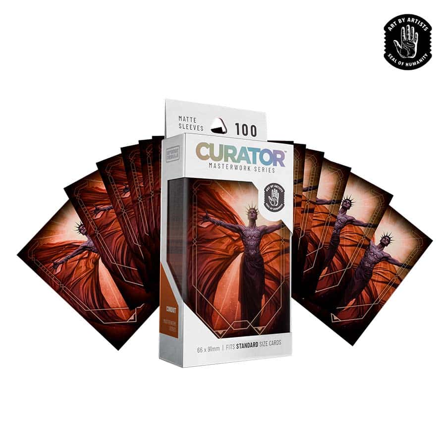 Orange Nebula Curator Sleeves (100) Conduit