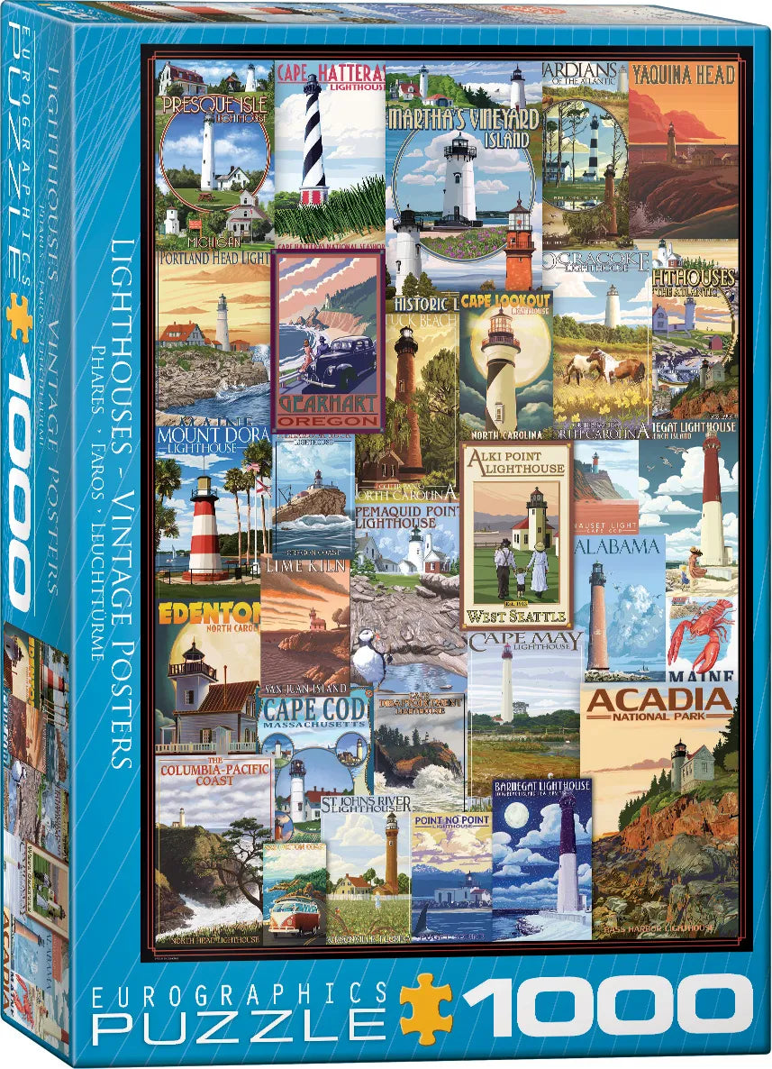 Lighthouses Vintage Posters 1000pc