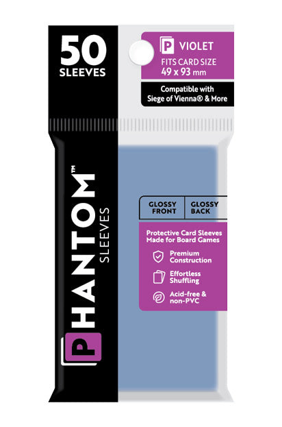 Phantom Violet Sleeves Gloss/Gloss 49x93mm Clear 50ct