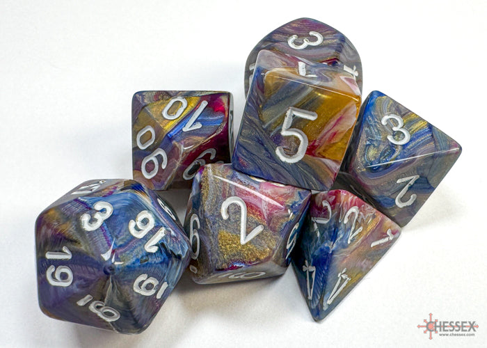 FestiveÃ‚Â® Polyhedral CarouselÃ¢â€žÂ¢/white 7-Die Set