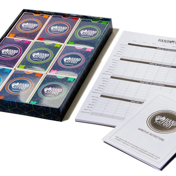 Hand & Foot Remastered Card Game 8 Players Large Print