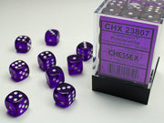 Translucent 12mm d6 Purple/white Dice BlockÃ¢â€žÂ¢ (36 dice)