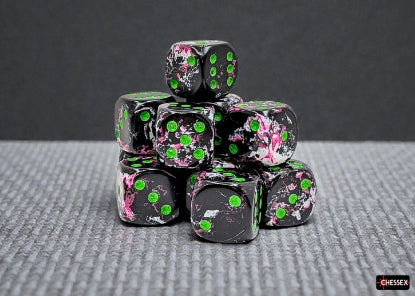Brush 16mm d6 Paintball/Green Dice Block (12 dice)