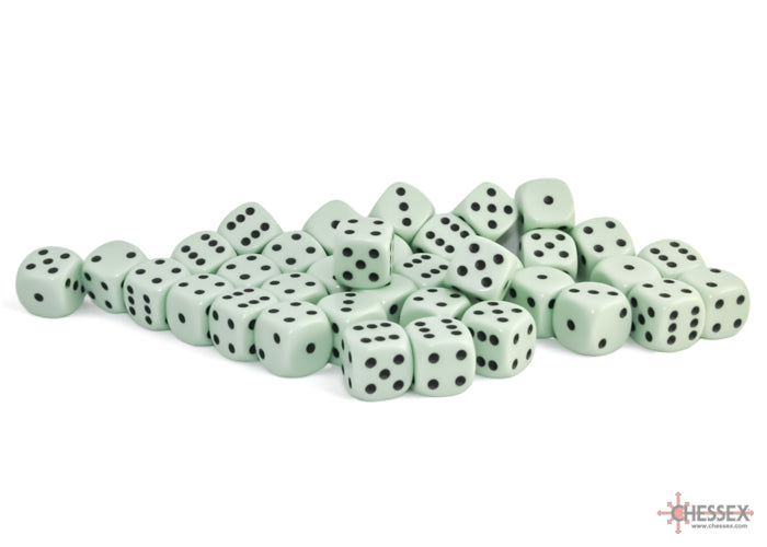 Opaque 12mm d6 Pastel Green/black Dice BlockÃ¢â€žÂ¢ (36 dice)
