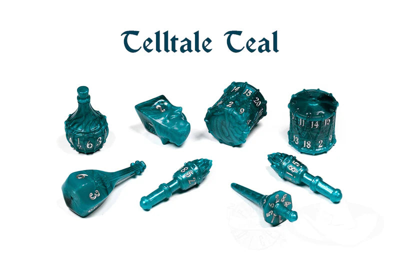 PolyHero Bard 8 Dice Set Telltale Teal