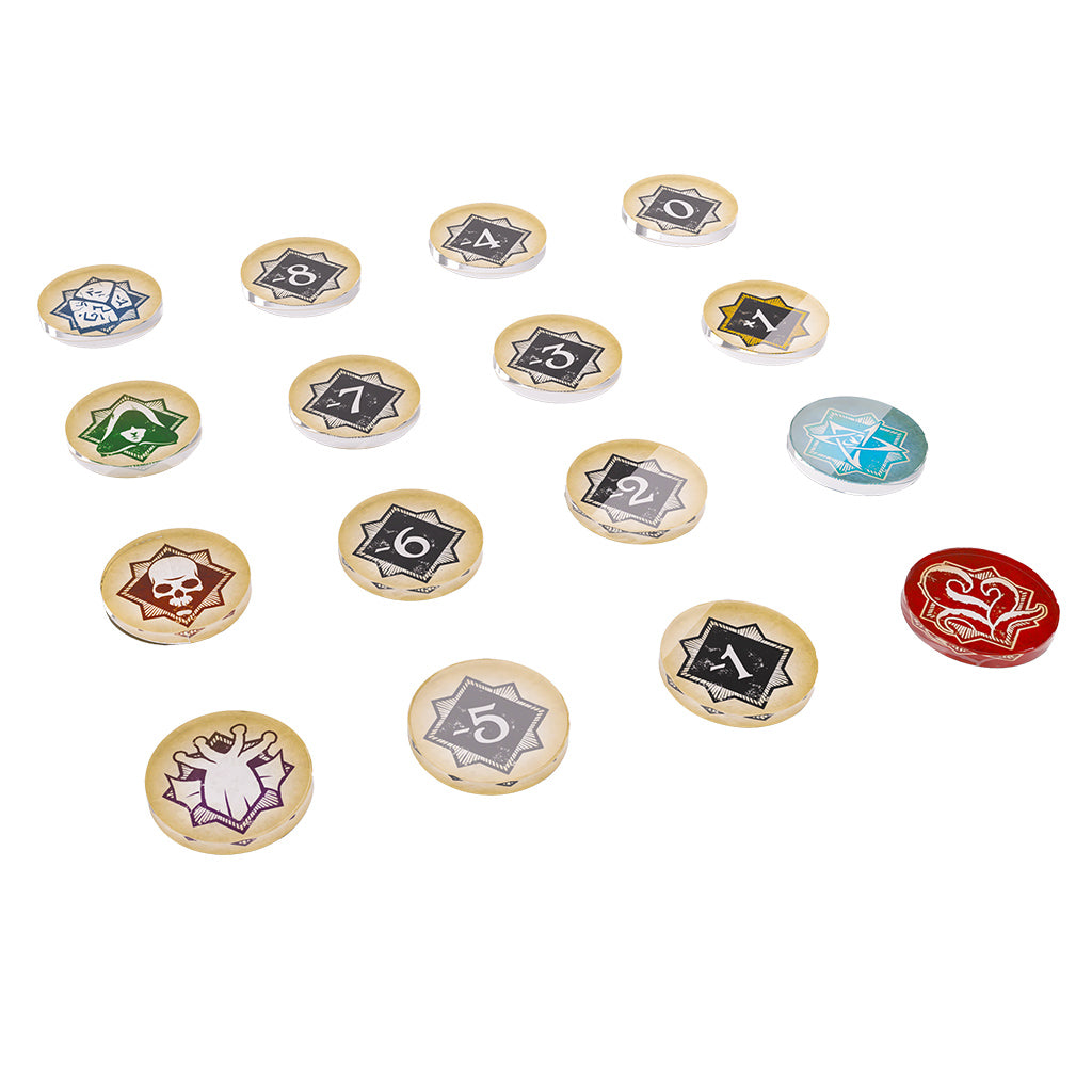 Arkham Horror Chaos Tokens + Token Bag