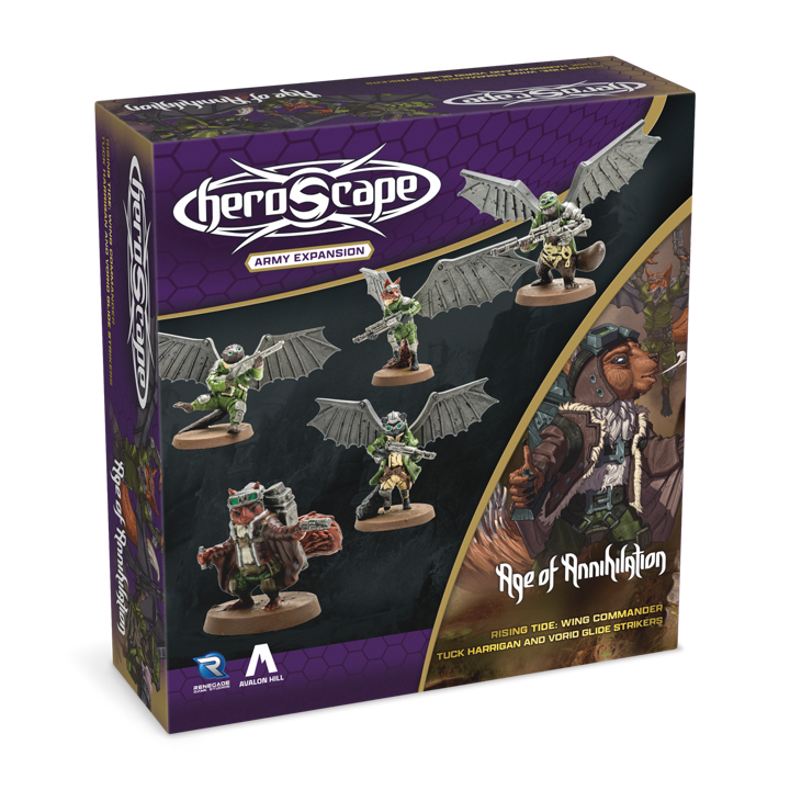 HeroScape Rising Tide Wing Commander Tuck Harrington and Vorid Glidestrikers Army Expansion