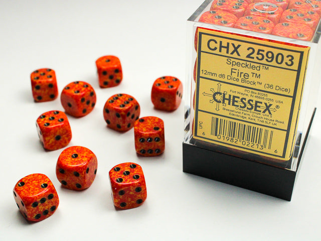 SpeckledÃ‚Â® 12mm d6 Fire Dice BlockÃ¢â€žÂ¢ (36 dice)