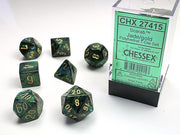 ScarabÃ‚Â® Polyhedral Jade/gold 7-Die Set