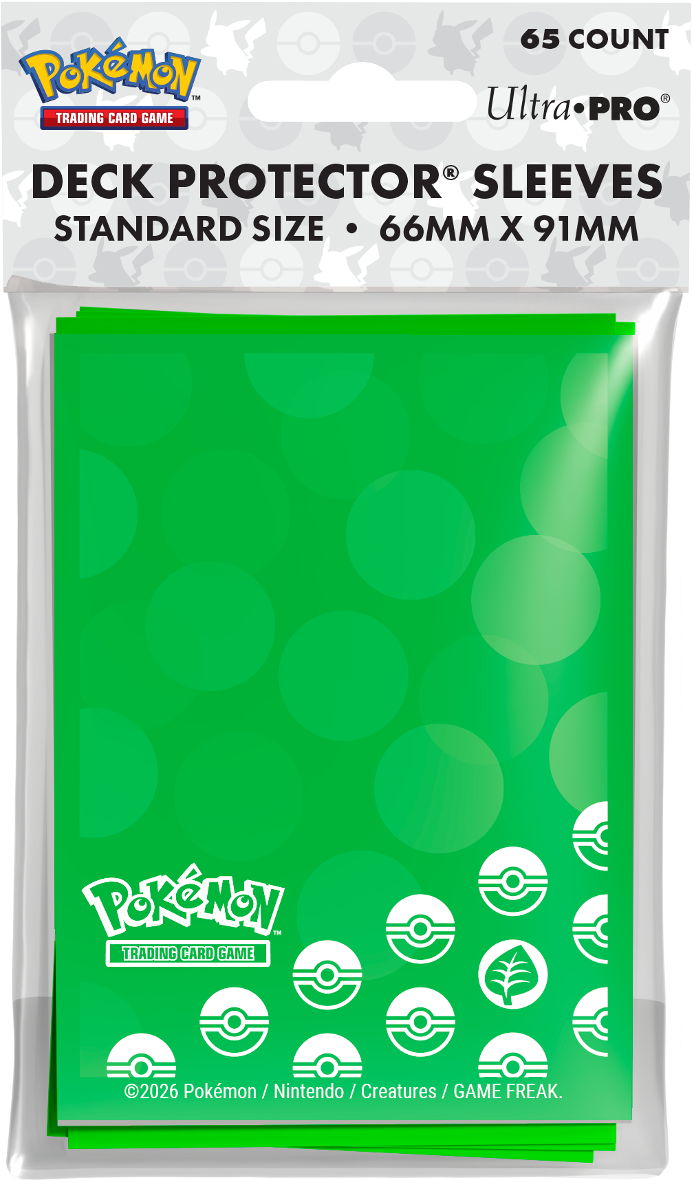 Pokemon Energy Card Sleeves 65ct Grass