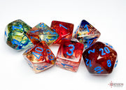 NebulaÃ‚Â® Polyhedral PrimaryÃ¢â€žÂ¢/blue LuminaryÃ¢â€žÂ¢ 7-Die Set