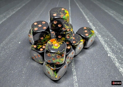 Brush 16mm d6 Deep Forest/Gold Dice BlockÃ¢â€žÂ¢ (12 dice)