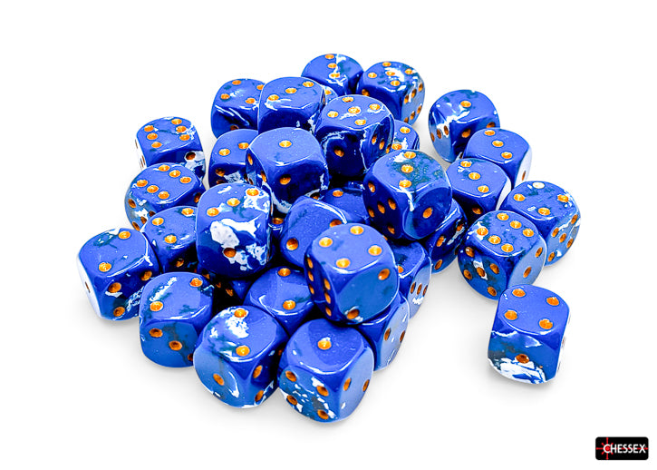 Brush 12mm d6 Wavebreak/Gold Dice BlockÃ¢â€žÂ¢ (36 dice)
