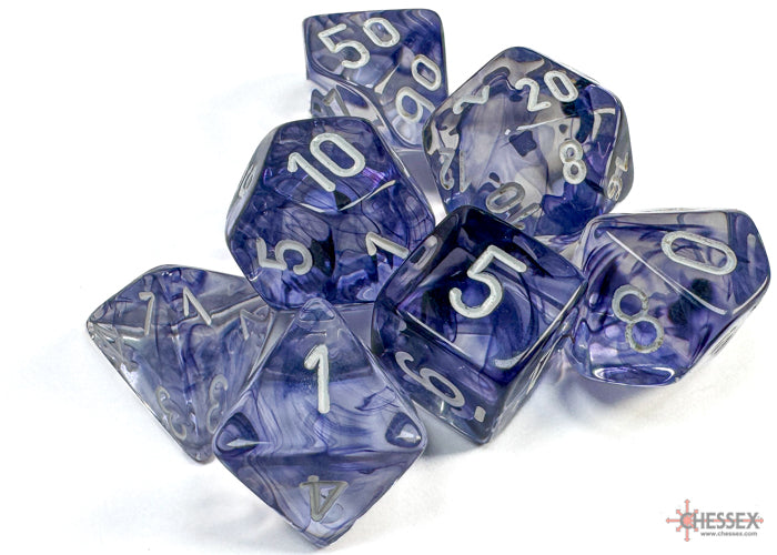 NebulaÃ‚Â® Polyhedral Black/white 7-Die Set