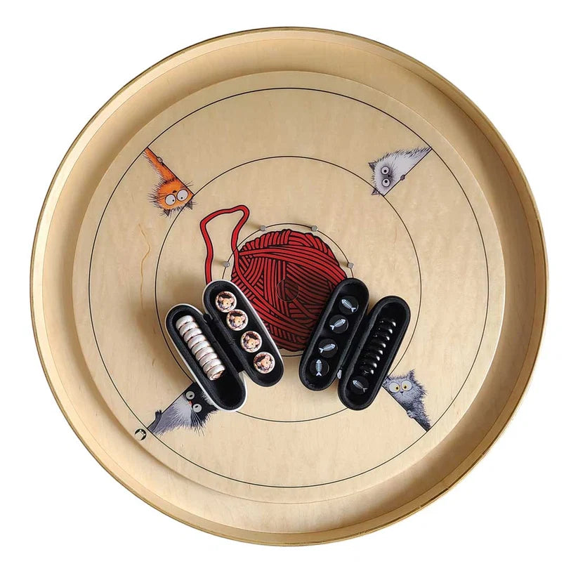 Crokinole Board Pet Lover Set Cats