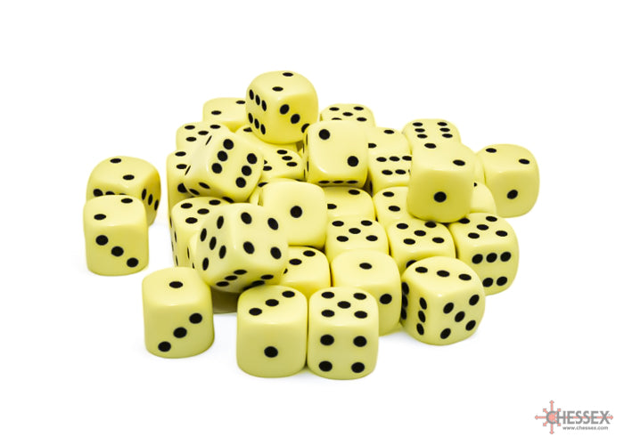 Opaque 12mm d6 Pastel Yellow/black Dice BlockÃ¢â€žÂ¢ (36 dice)