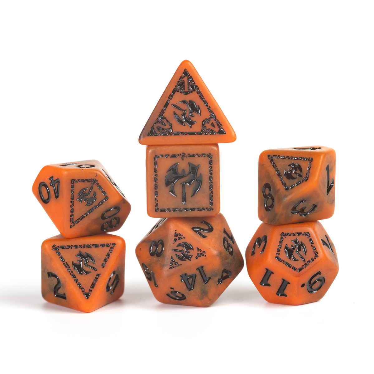 D&D Adventure Dice Barbarian Orange