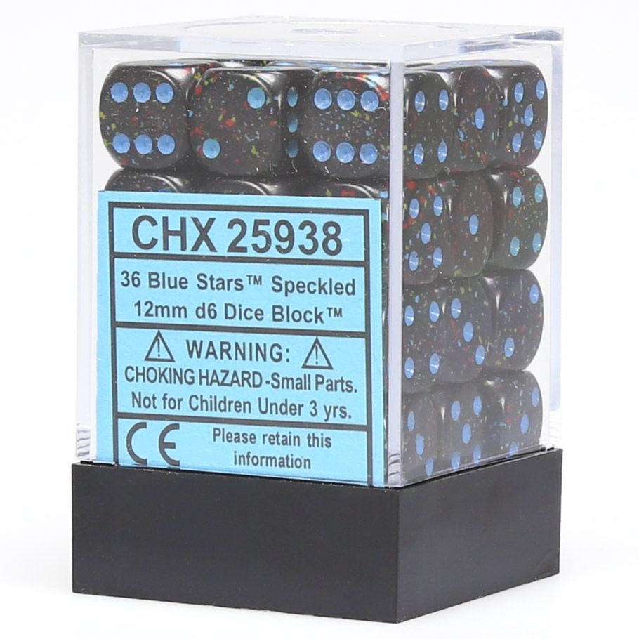SpeckledÂ® 12mm d6 Blue Stars Dice Block (36 dice)