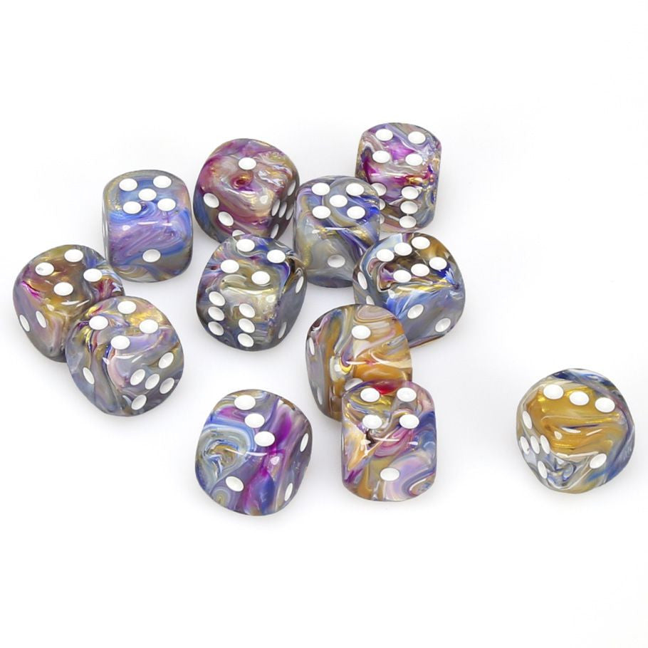 FestiveÃ‚Â® 16mm d6 CarouselÃ¢â€žÂ¢/white Dice BlockÃ¢â€žÂ¢ (12 dice)