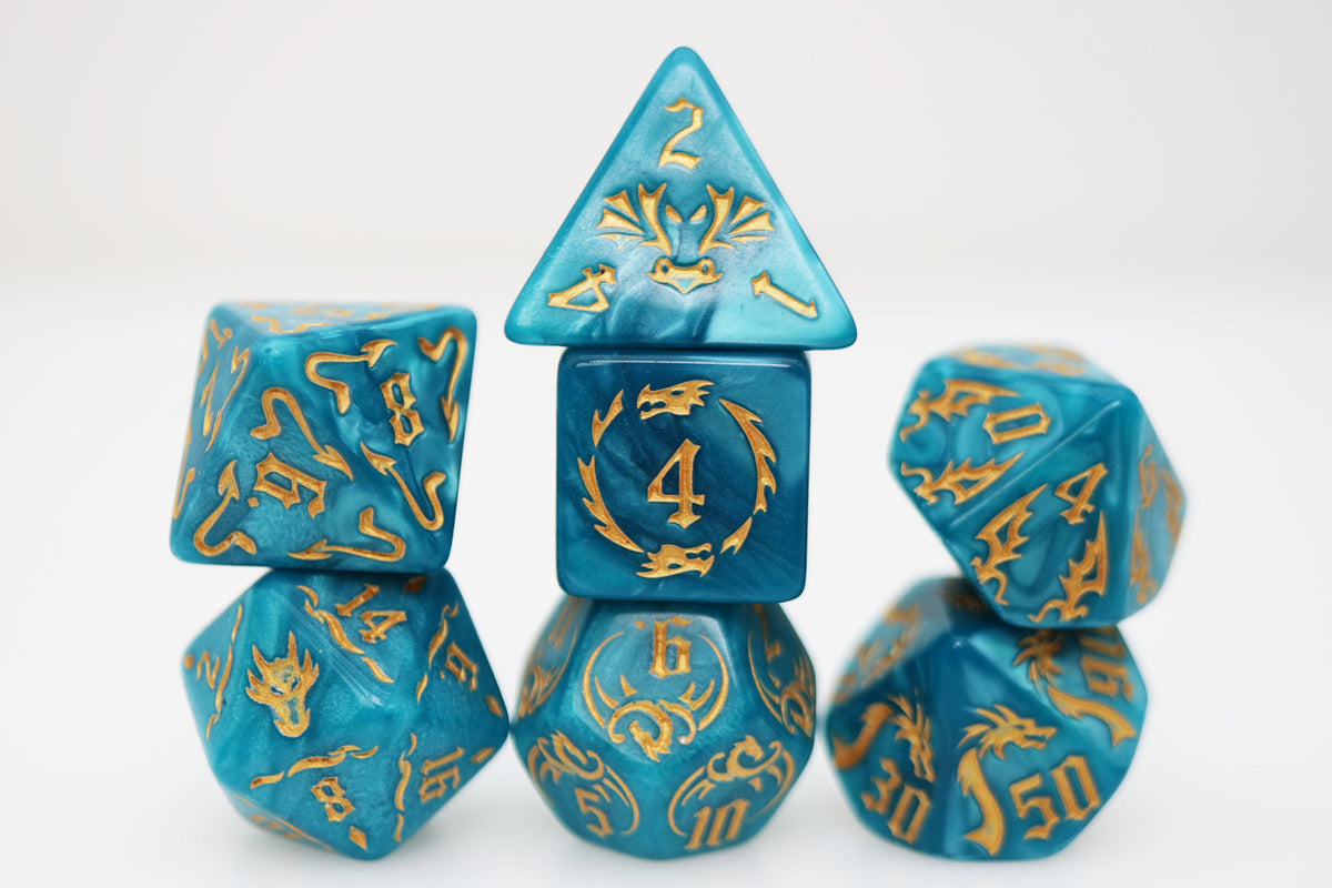 Drake's Flight RPG Dice Set Cobalt