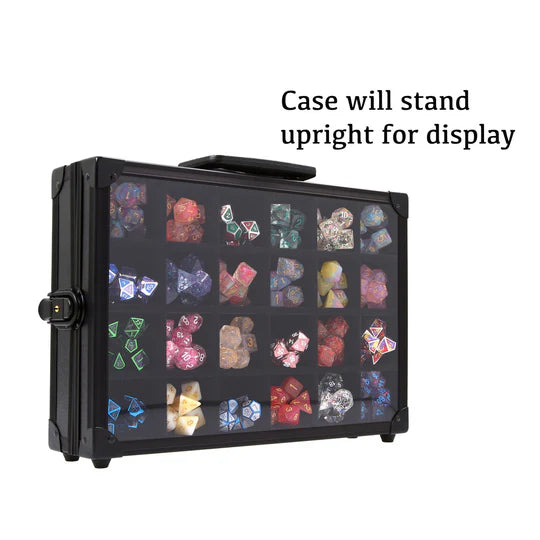 Dice Display Case and Dice Tray with 2 Removable Divided Dice Trays