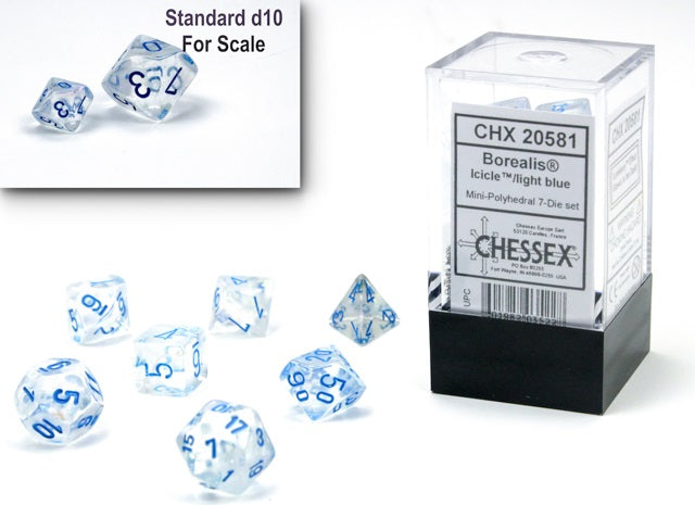 Borealis® Mini-hedral® Icicle/light blue Luminary 7-Die Set