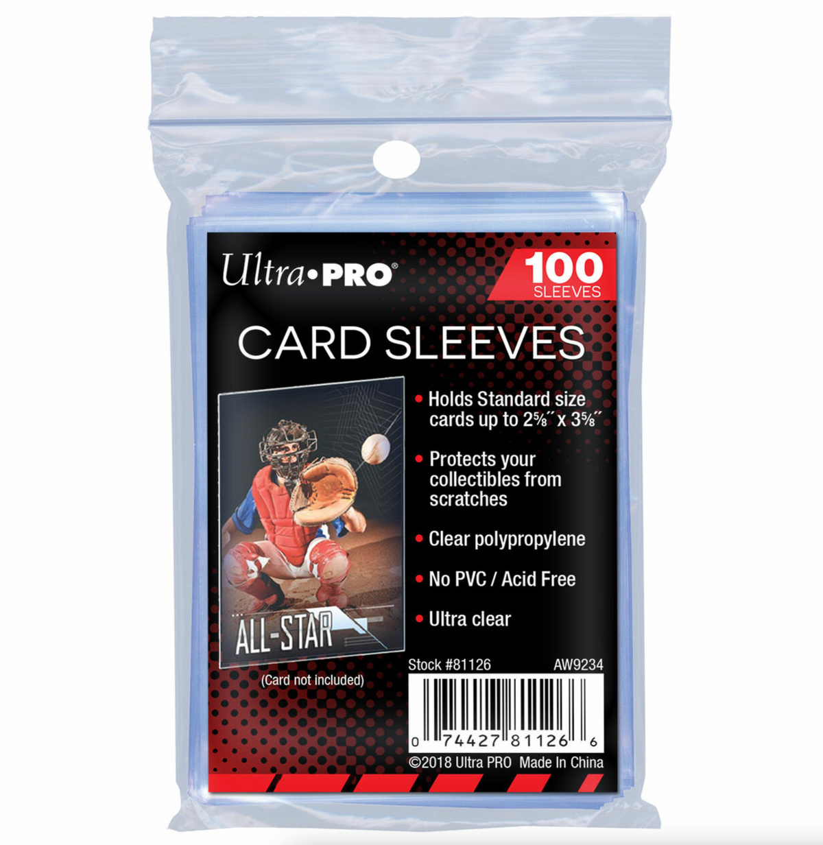 UP Clear Card Sleeves 100 ct