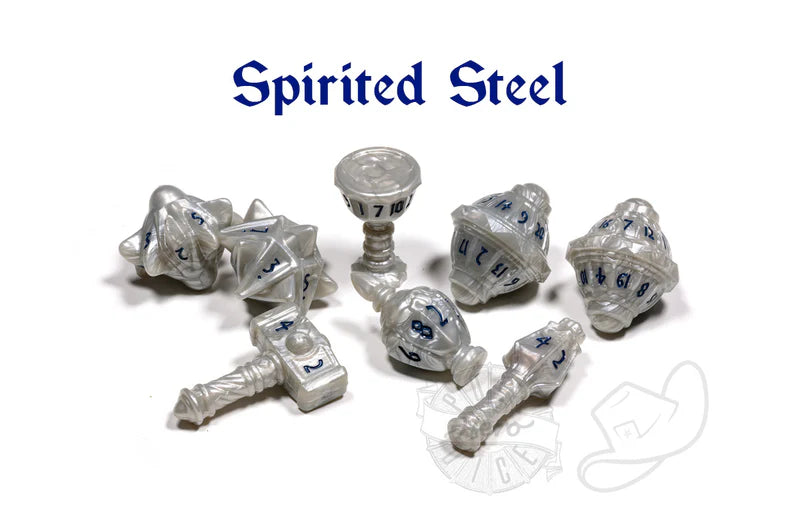 PolyHero Cleric 8 Dice Set Spirited Steel