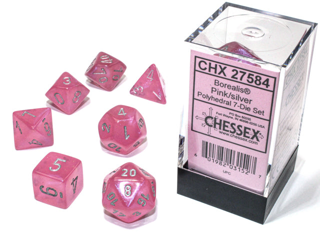 BorealisÃ‚Â® Polyhedral Pink/silver LuminaryÃ¢â€žÂ¢ 7-Die Set