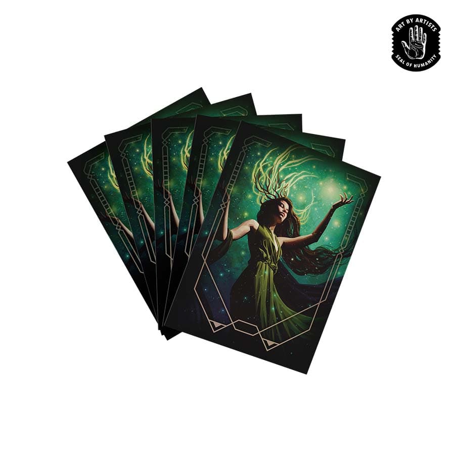 Orange Nebula Curator Sleeves (100) Essence