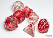 NebulaÃ‚Â® Polyhedral Red/silver LuminaryÃ¢â€žÂ¢ 7-Die Set