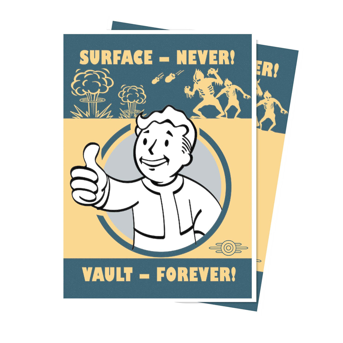 Fallout Vault Boy Surface Never! Vault Forever! 105ct Apex Deck Protector Sleeves