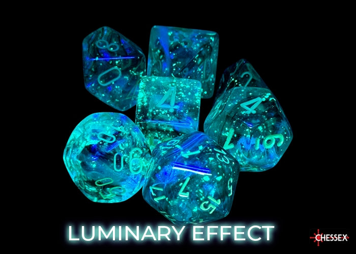 BorealisÃ‚Â® Polyhedral Kelp/light green LuminaryÃ¢â€žÂ¢ 7-Die Set