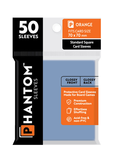 Phantom Orange Sleeves Gloss/Gloss 70x70mm Clear 50ct