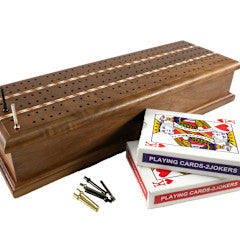 Cribbage Inlaid 2 Track with Storage