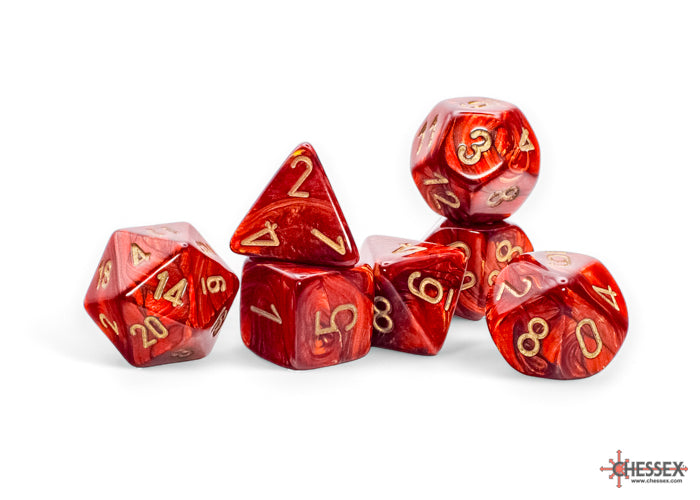 ScarabÃ‚Â® Mega-hedralÃ‚Â® ScarletÃ¢â€žÂ¢/gold 7-Die Set