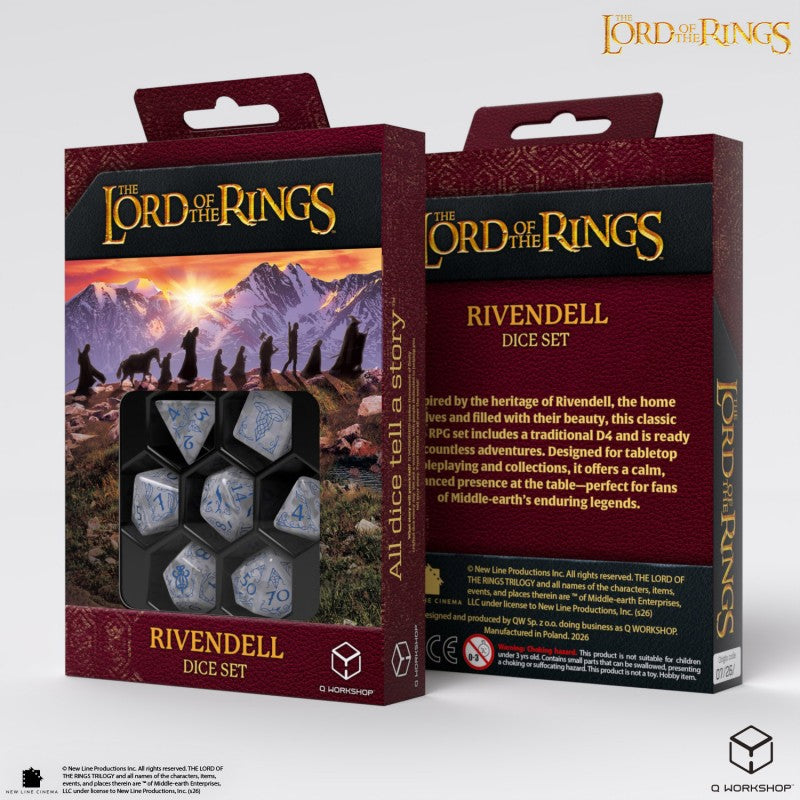 The Lord of the Rings Rivendell Dice Set Stone