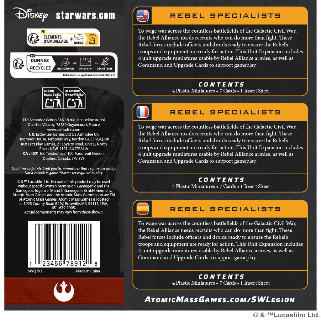 SW Legion Rebel Specialists