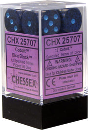 SpeckledÃ‚Â® 16mm d6 CobaltÃ¢â€žÂ¢ Dice BlockÃ¢â€žÂ¢ (12 dice)