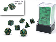 ScarabÃ‚Â® Mini-hedralÃ‚Â® Jade/gold 7-Die Set