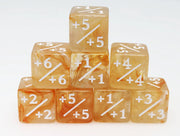 Dice Counters +1/+1 Orange & White Counters for Magic